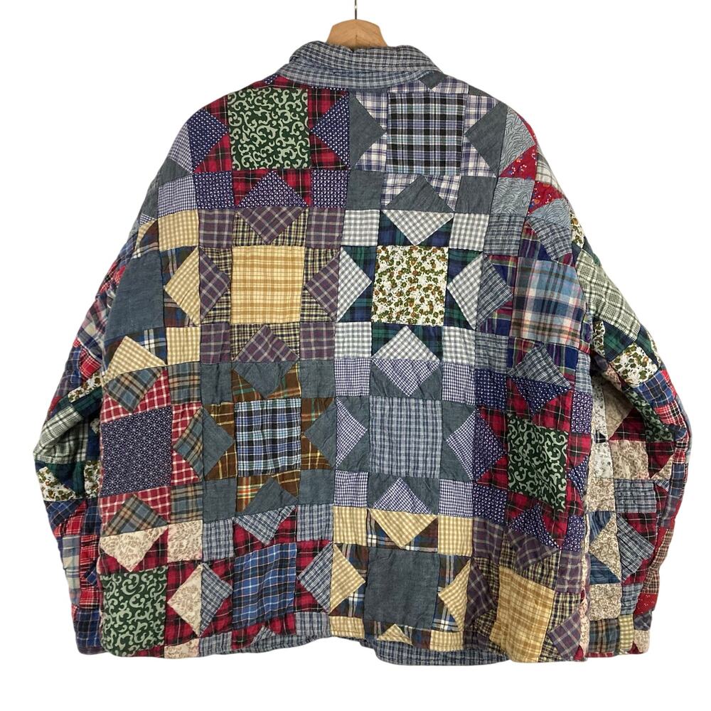 Vintage Reversible Patchwork Quilted Jacket Xl-Xxl - image 2